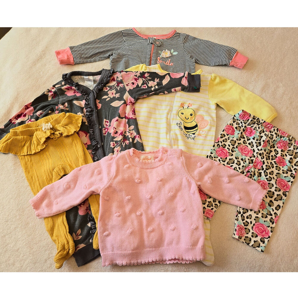 Lot/6 Pieces 3-6 Months Baby Girl Clothes